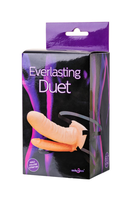 Фаллопротез для двойного проникновения 6,5'' Everlasting Duet (15\13,5 см, телесный )